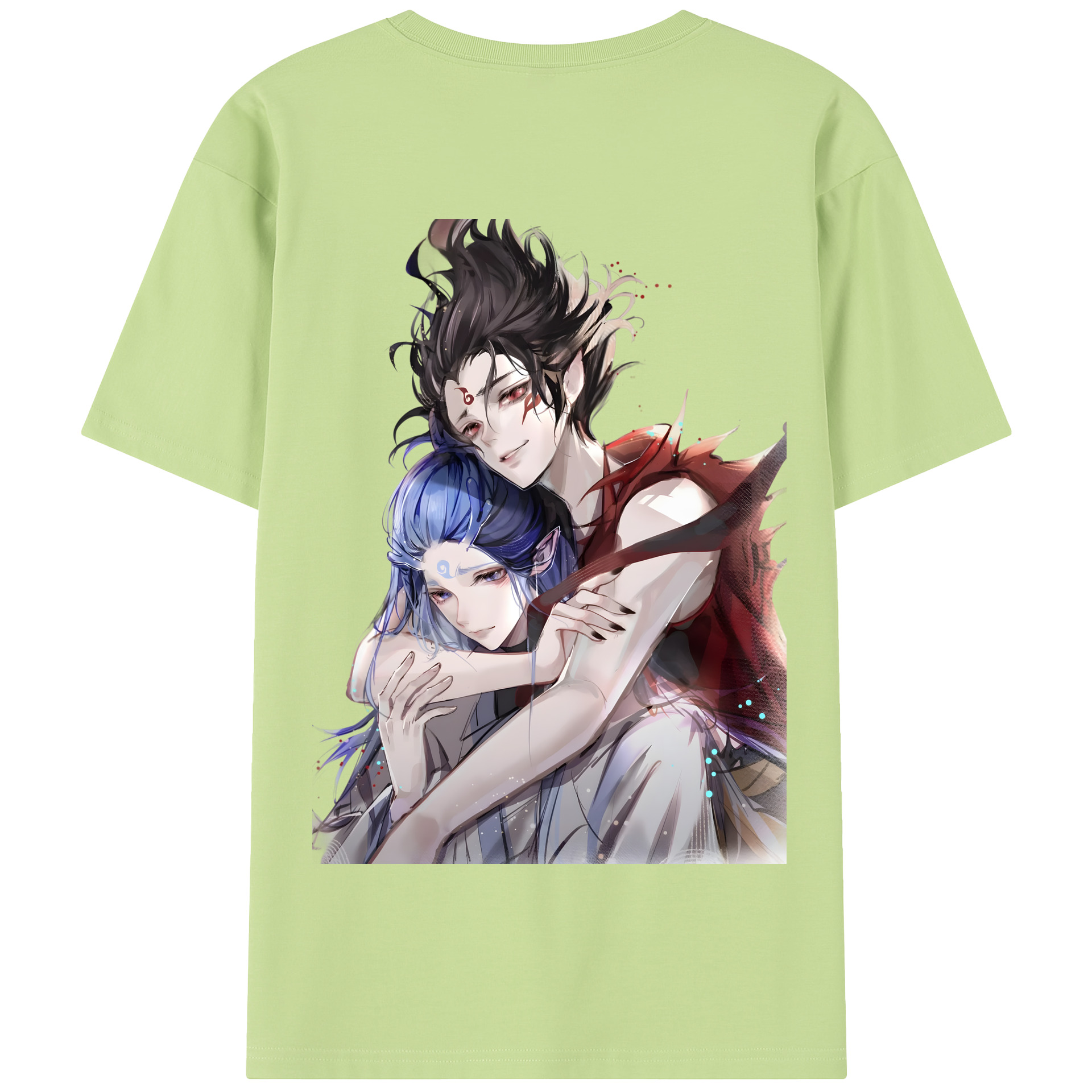 （画像用） Ne Zha 2 ナタ 魔童の大暴れ 綿100％半袖Tシャツ（背面プリント）